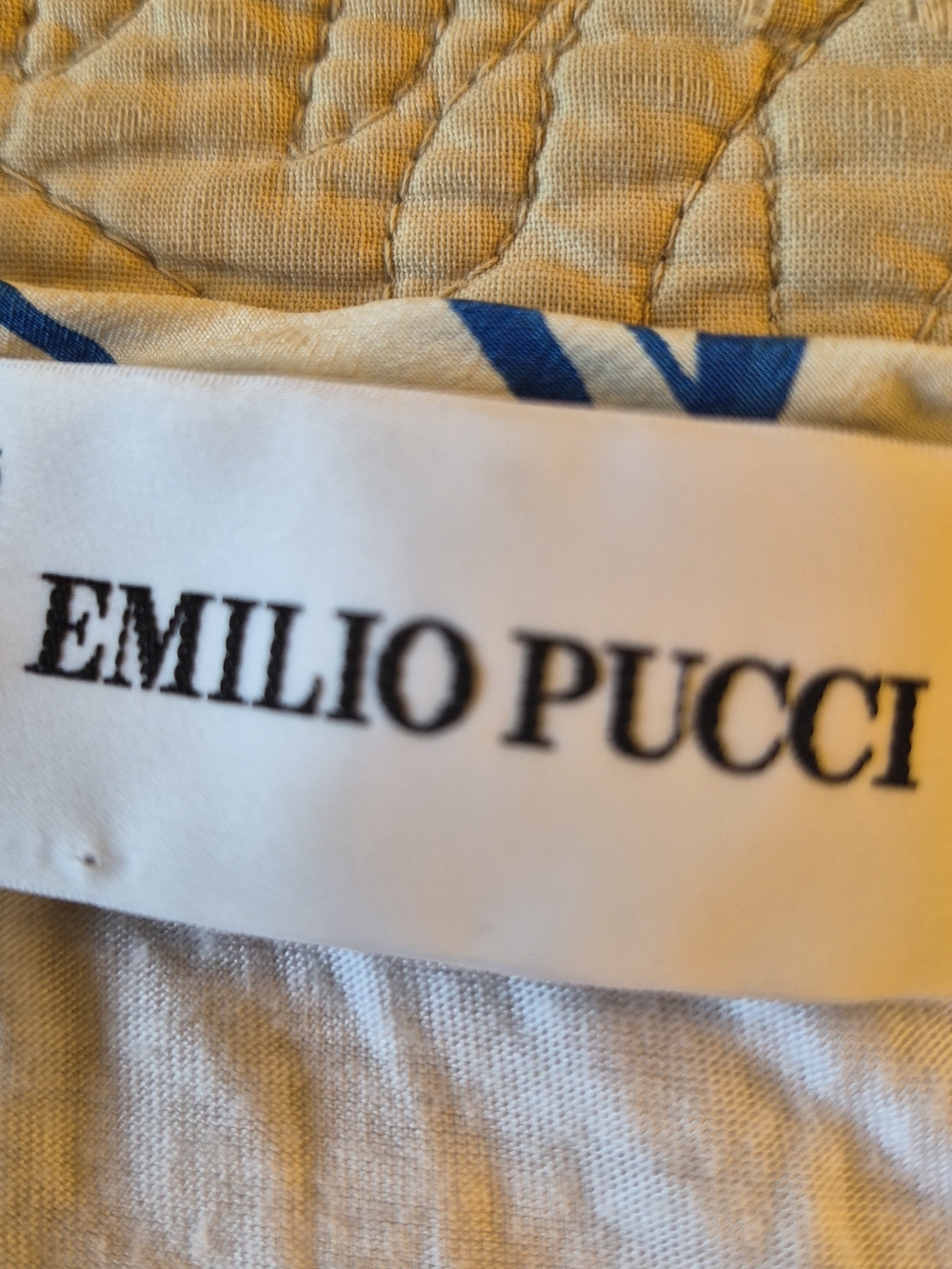 RARE Emilio Pucci Blue and Cream Graphic Tank Top - Picture 11 of 14